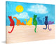 Marmont Hill, "Rainbow Cats II" by Nicola Joyner Print on Wrapped Canvas, 24x16