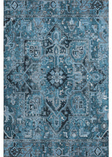 Premium Machine Washable Mayfield AMF570 Blue 8' x 10' Rug