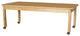 Mobile Rectangle High Pressure Laminate Table with Hardwood Legs, 18"