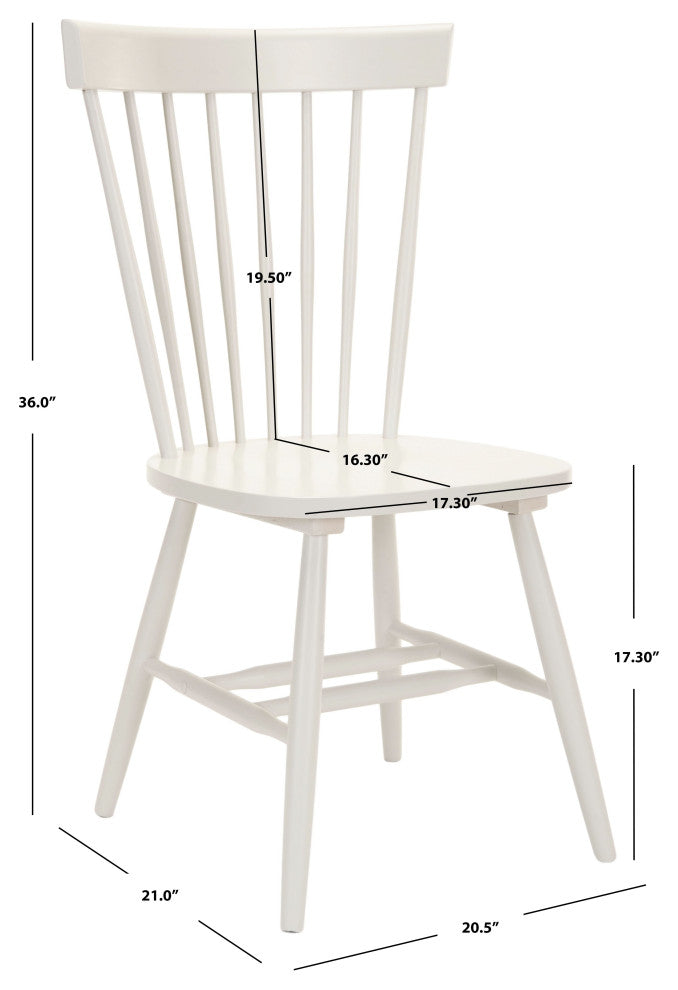 Safavieh Parker Spindle Dining Chair, Set of 2, Off-White