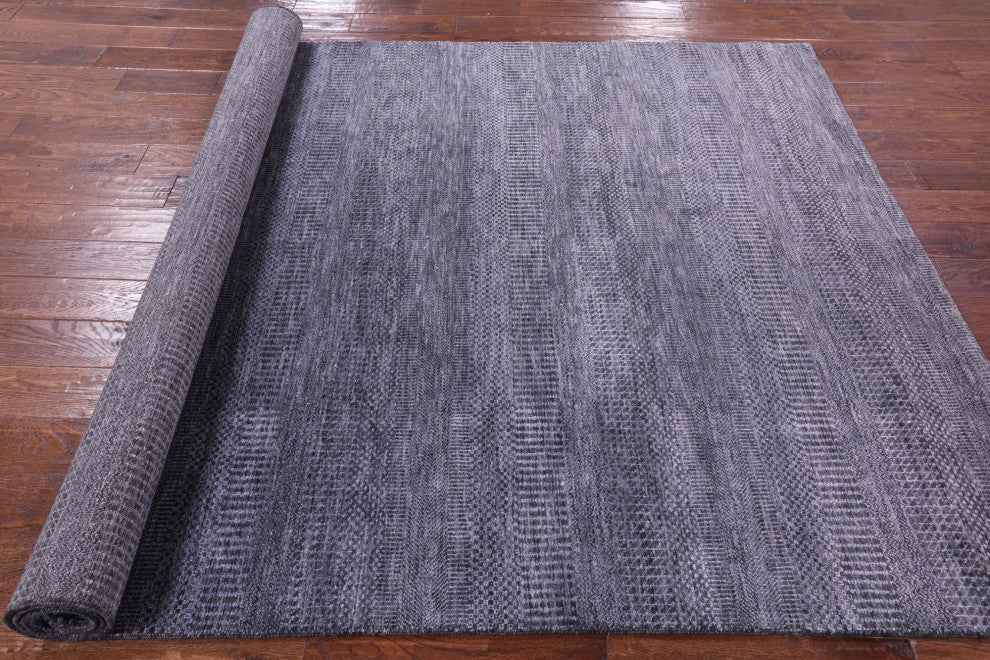 6' 1" X 9' 0" Wool and Silk Savannah Grass Handmade Rug Q11953