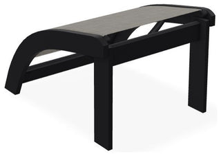 Adirondack Sling Outdoor Ottoman, Storm/Black