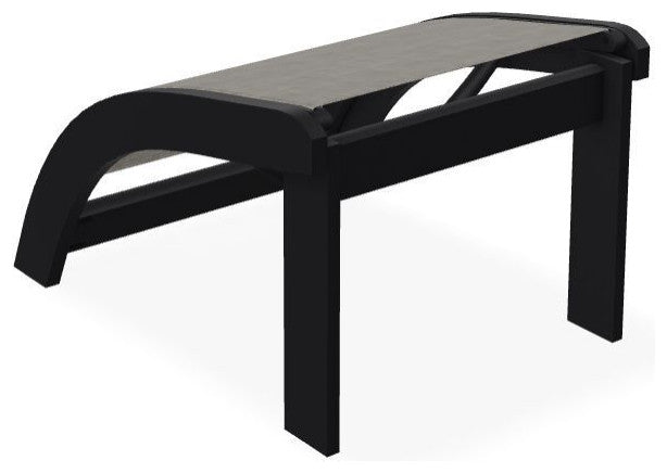 Adirondack Sling Outdoor Ottoman, Storm/Black