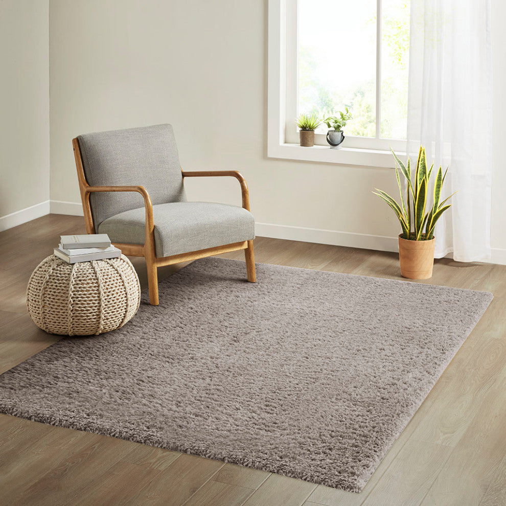 Gewnee Camdyn Super Soft Polyester Shag Area Rug, 4'x6'
