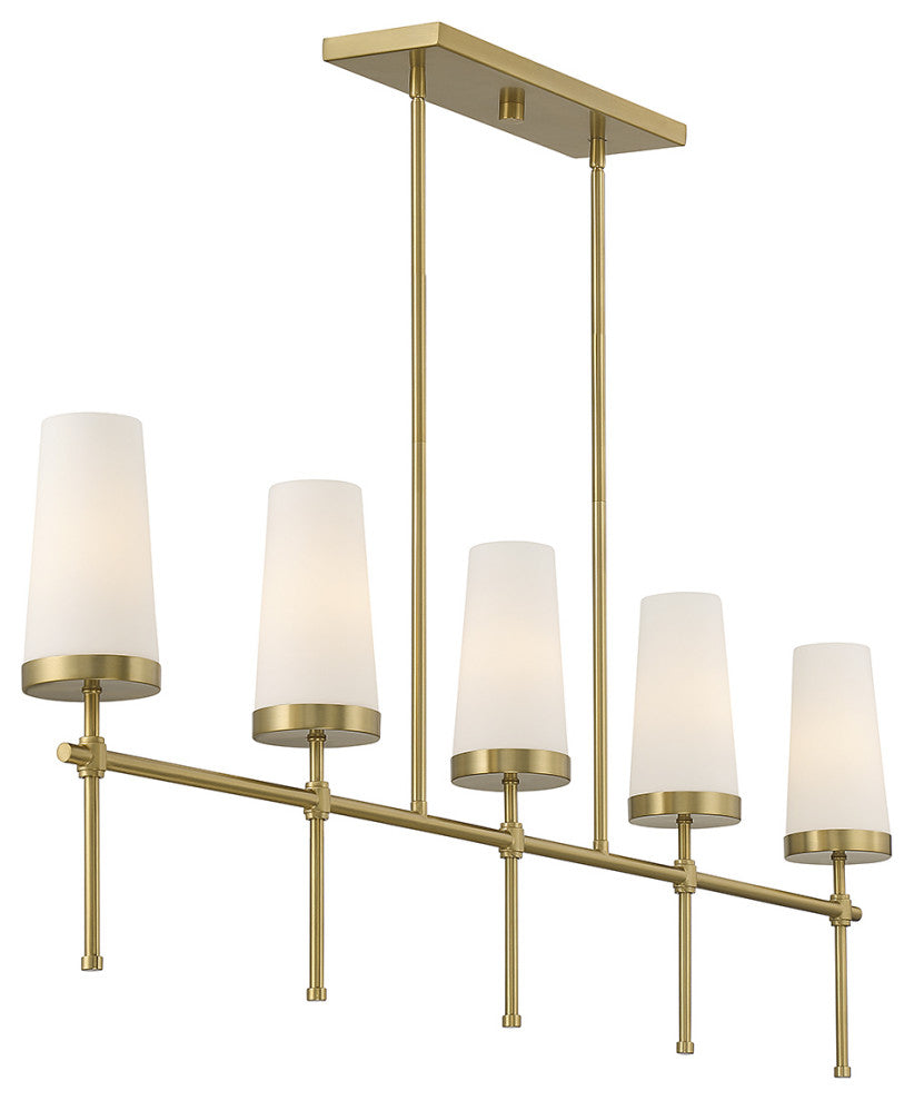 Savoy House 1-2803-5-322 5-Light Linear Chandelier, Haynes