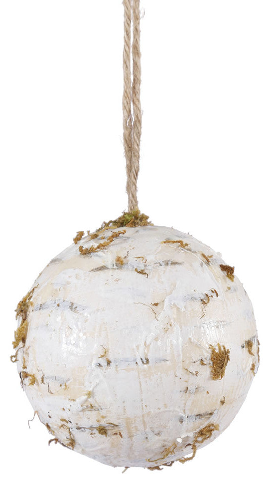 Vickerman L157412 8" Artificial Birch Ball Christmas Ornament
