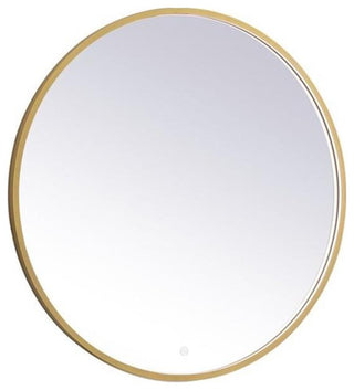 Elegant Decor Pier 36" LED Mirror with Adjustable Color Temperature in Brass