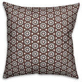 Boho Polka Dots, Brown Throw Pillow Cover, 20"x20"