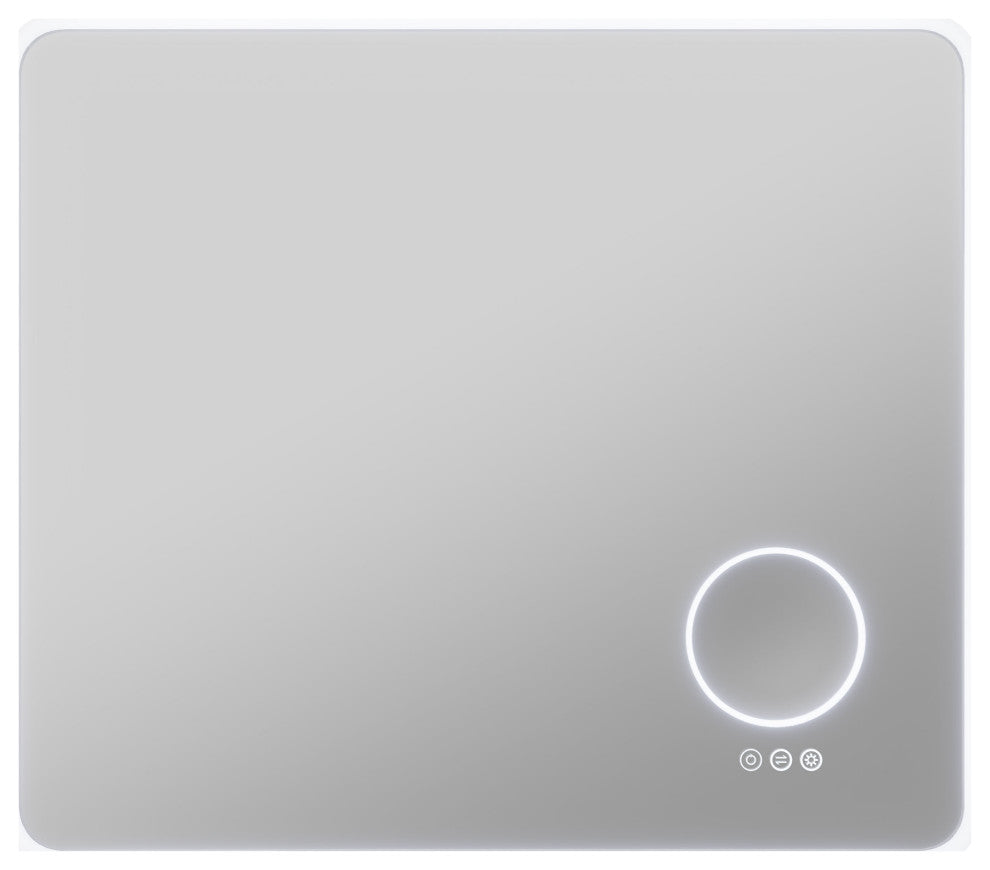 ANZZI 27" x 31" LED Front/Back Light Magnifying Bathroom Mirror WithDefogger