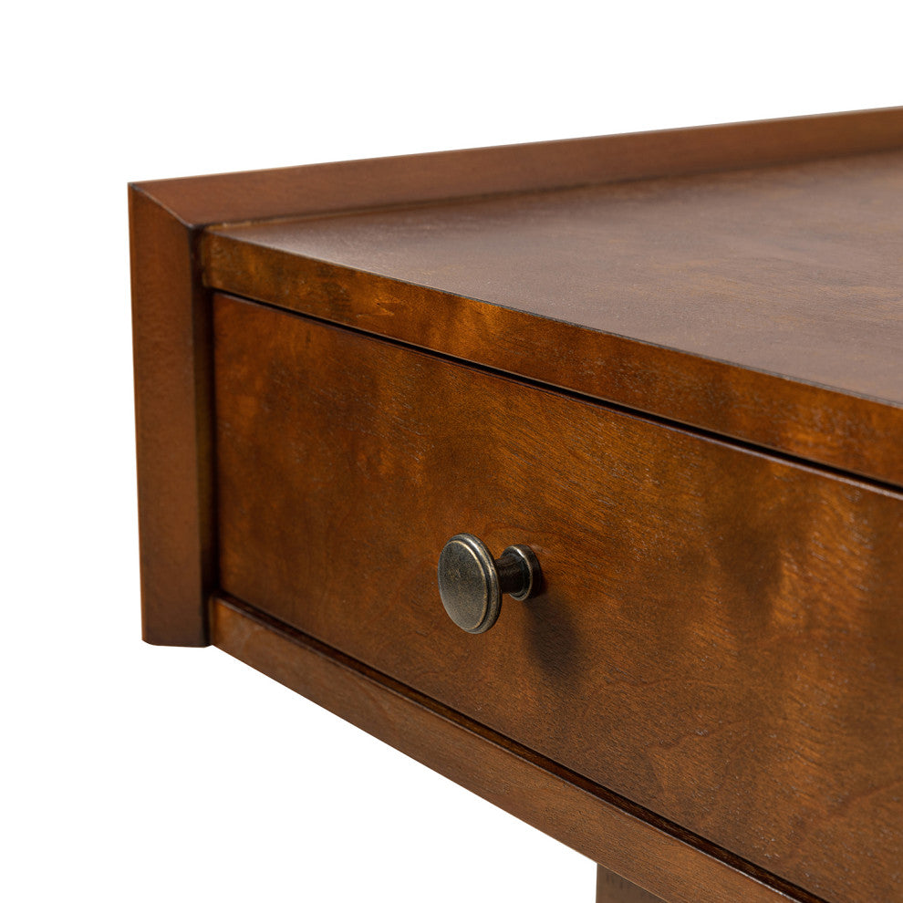 Edward Desk With Built in Outlets, Walnut