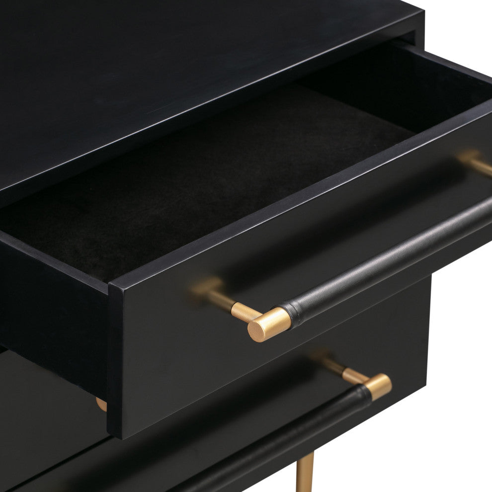 Trident Nightstand, Black