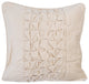 Ivory Decorative Pillow Covers 24"x24" Velvet, Knotty Pearl Ivory