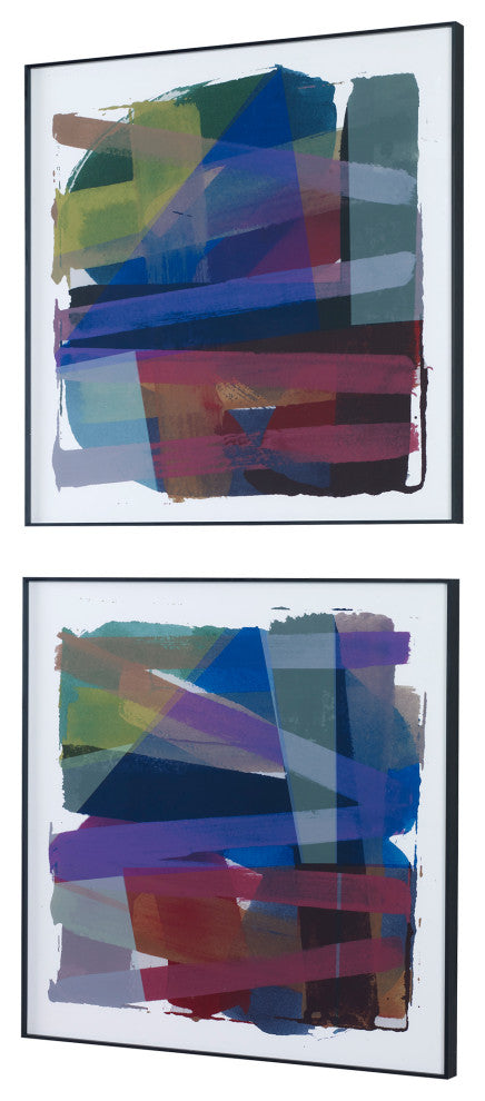 Uttermost 41449 Vivacious Abstract Framed Prints, Set of 2