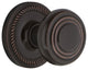 Rope Rosette Passage Deco Door Knob, Timeless Bronze