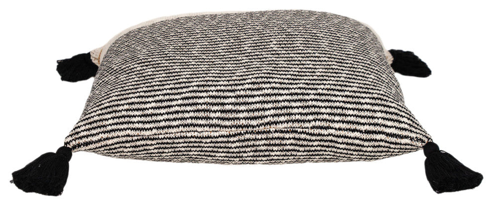 Parkland Collection Theo Transitional Beige Throw Pillow