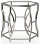 Furniture of America Annette Contemporary Metal End Table in Chrome