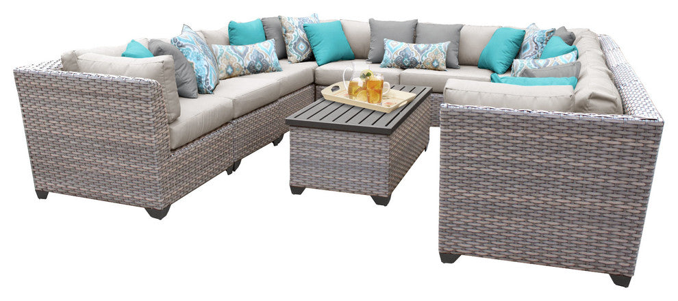 Florence 11 Piece Outdoor Wicker Patio Furniture Set 11a