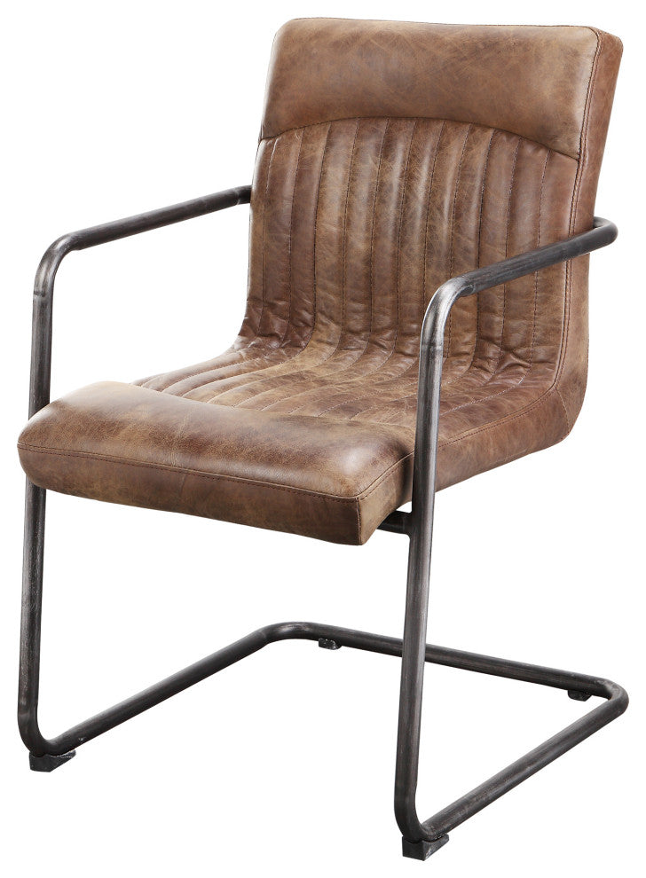 Industrial Ansel Arm Chair Light Brown - M2 - Brown