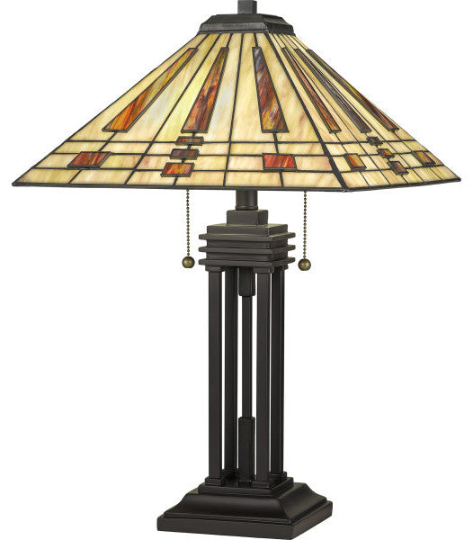 Stevie 2-Light Table Lamp, Western Bronze