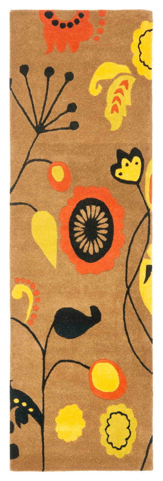 Safavieh Soho Soh772D Floral Rug, Brown/Multi, 2'6"x8'0" Runner