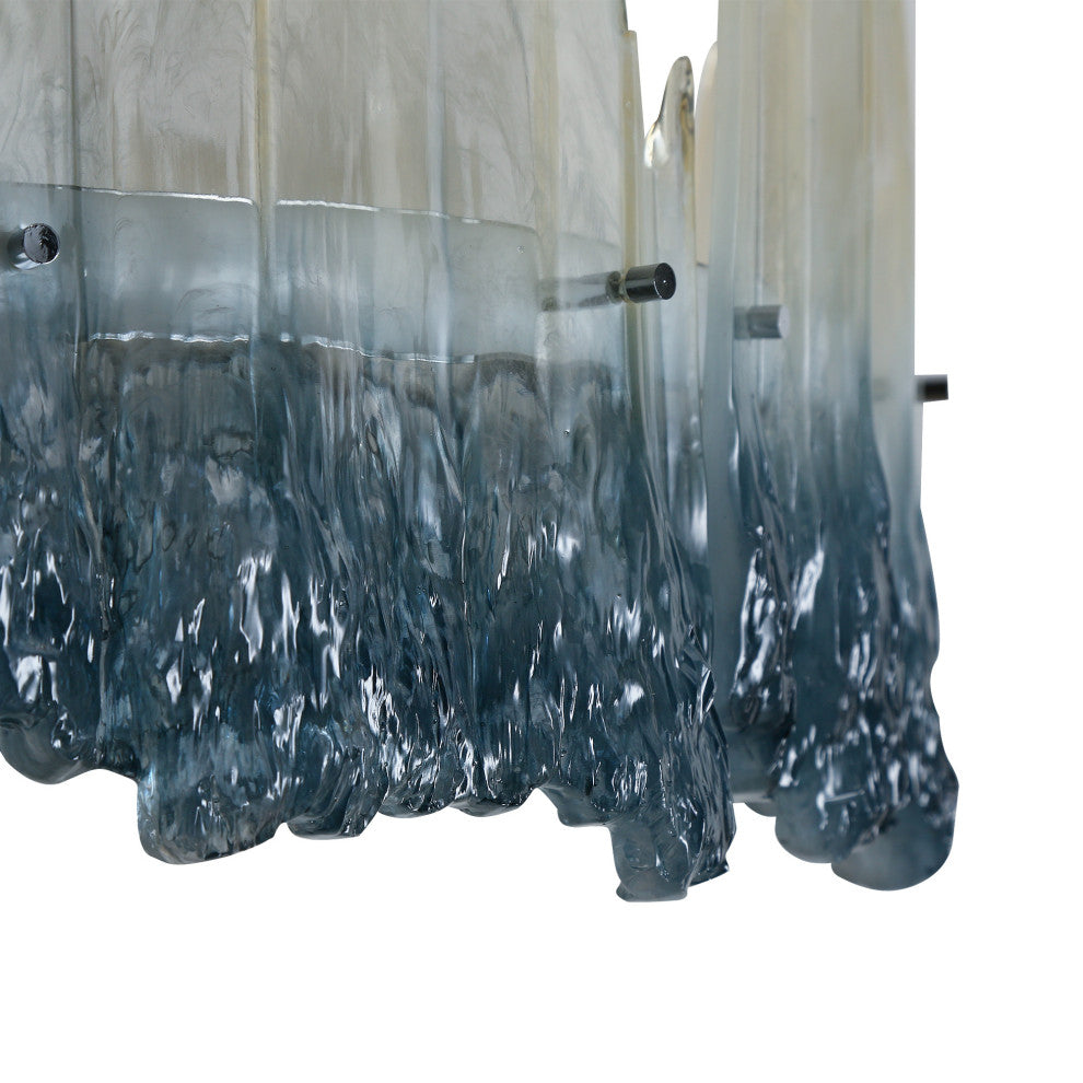 LNC Hanabalter 1-Light 28" Modern Resin LED Chandelier, Silver