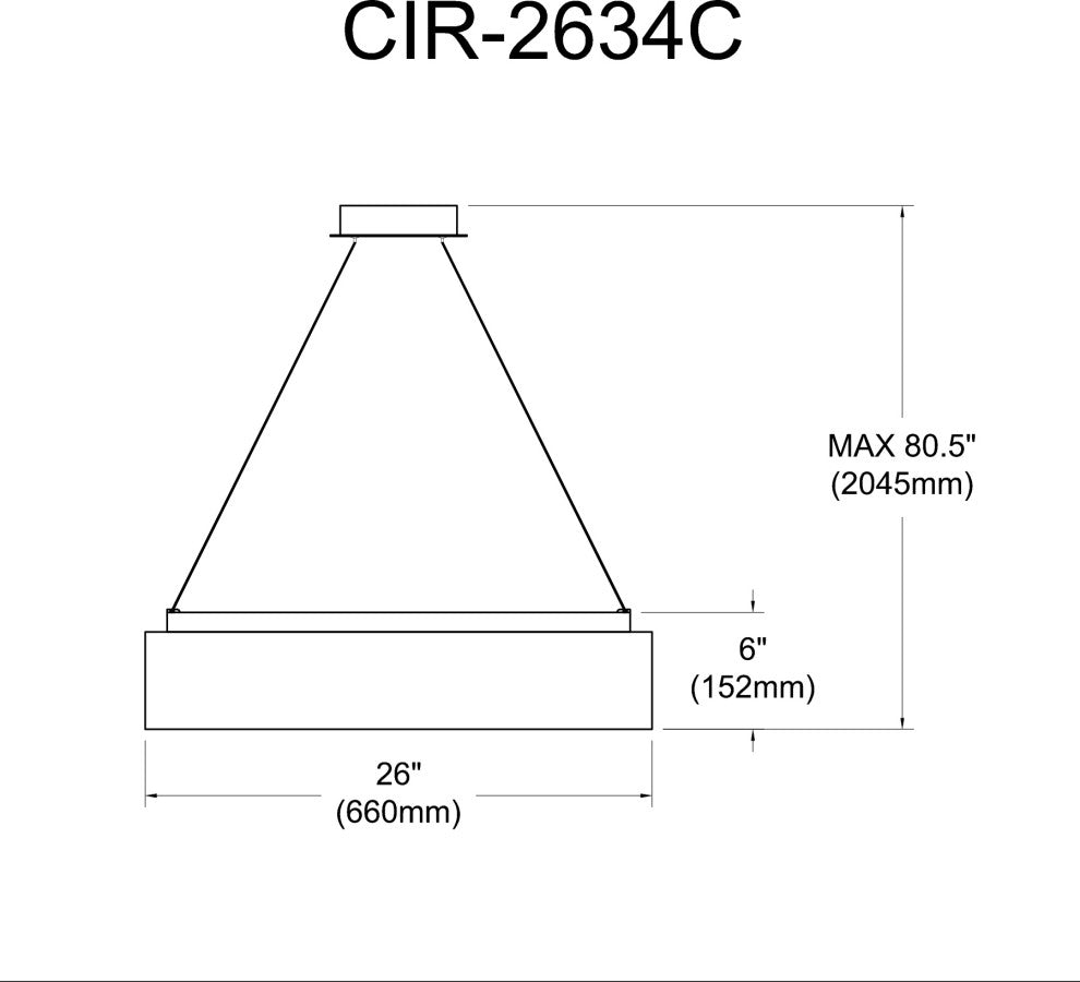 Circulo Modern 1 Light White Silver Fabric Chandelier