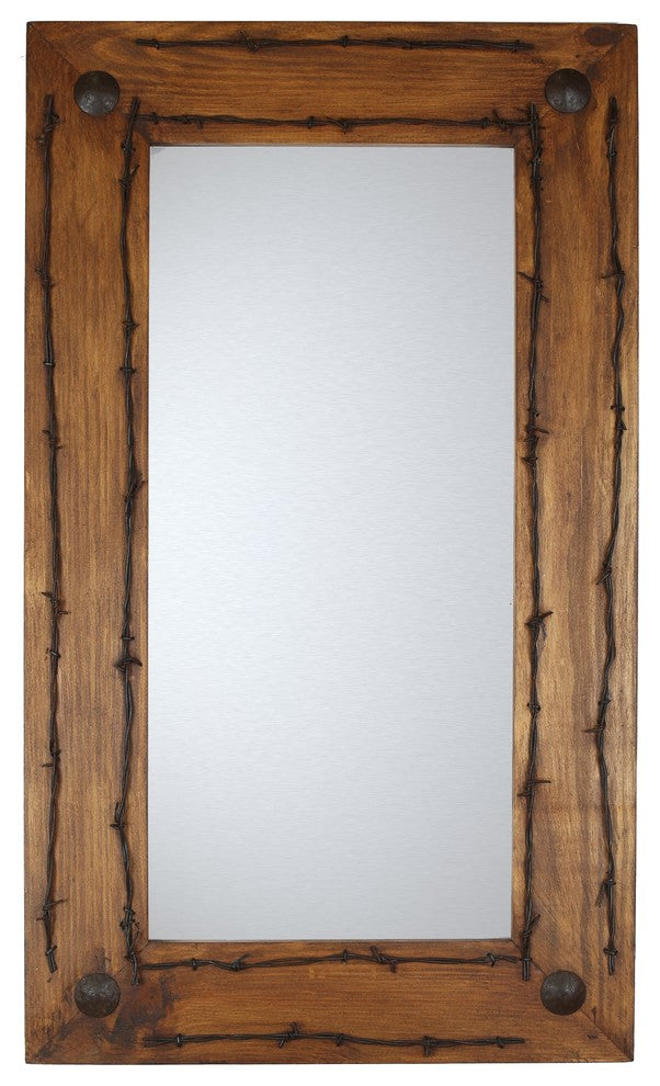 Old Ranch Rustic Mirror, Natural
