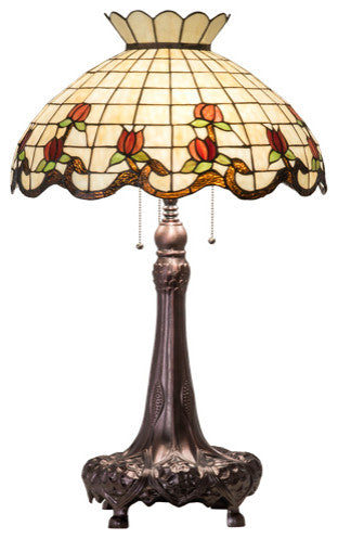 Meyda Lighting 230473 33" High Roseborder Table Lamp