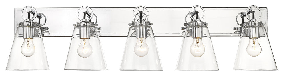 Zlite 483-5V-CH 5-Light Vanity, Clear