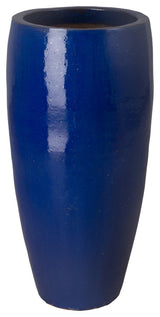 38.5 in. Round Tall Blue Ceramic Jar