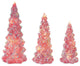 LED Tree With Rainbow Pearl Ornaments, 3-Piece Set