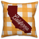 California Buffalo Check 18x18 Spun Poly Pillow