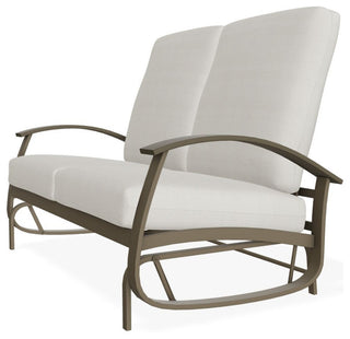 Belle Isle Cushion Deep Seating 2-Seat Glider, Grasscloth Buff/Beachwood