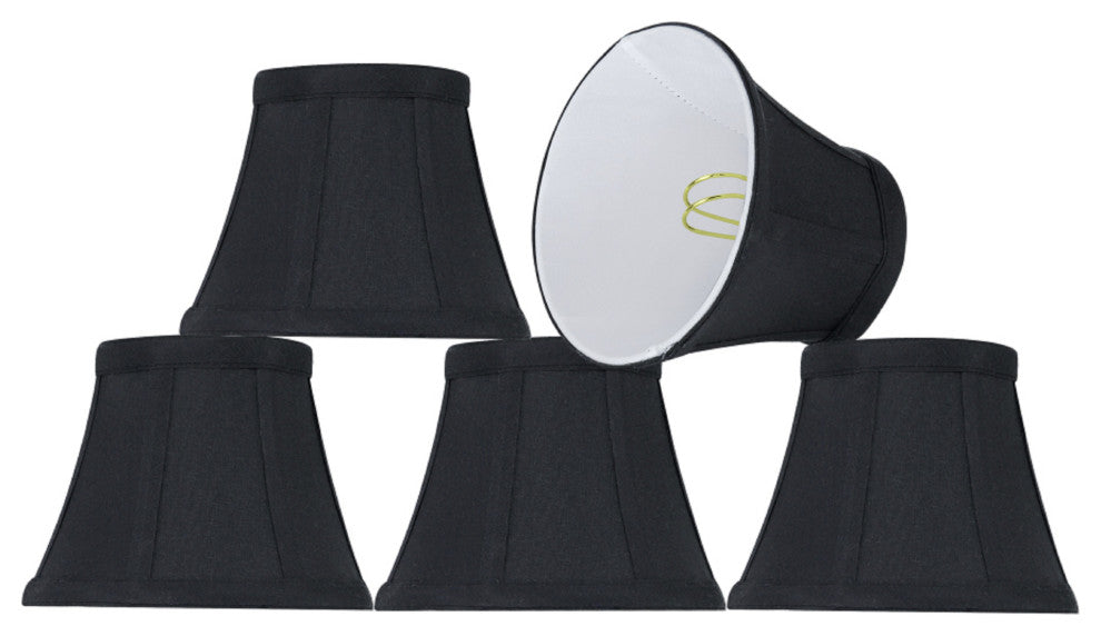 30275-5 Small Bell  Chandelier Clip On Lamp Shade Black 3"x5"x4"