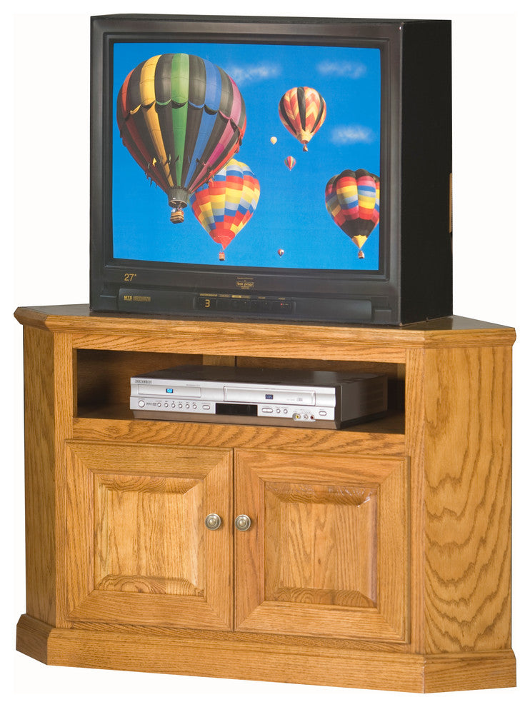 41" Corner TV Cart, Medium Light Oak