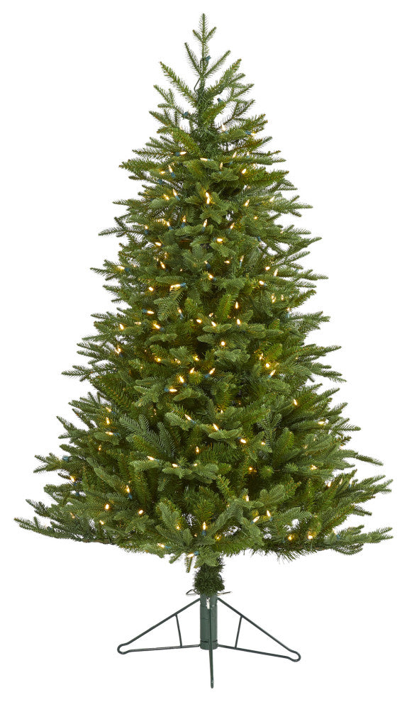 5' Cambridge Fir Faux Xmas Tree W/Warm, Multifunction Lights & Bendable Branches