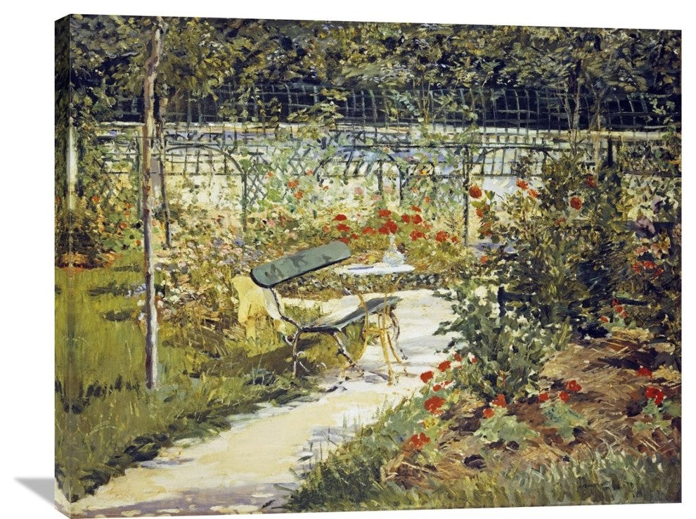 "The Bench, Garden at Versailles" Artwork, 36" x 28"