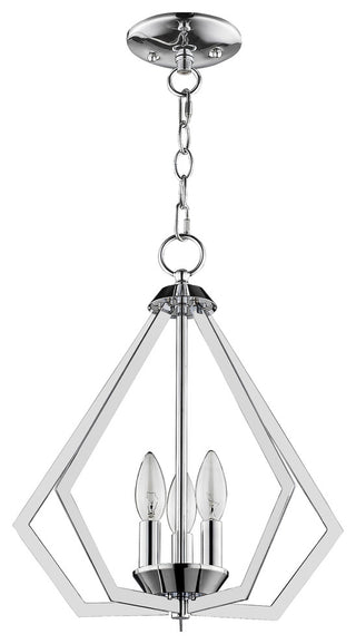 Prism 3-Light Mini Chandelier/Ceiling Mount, Polished Chrome