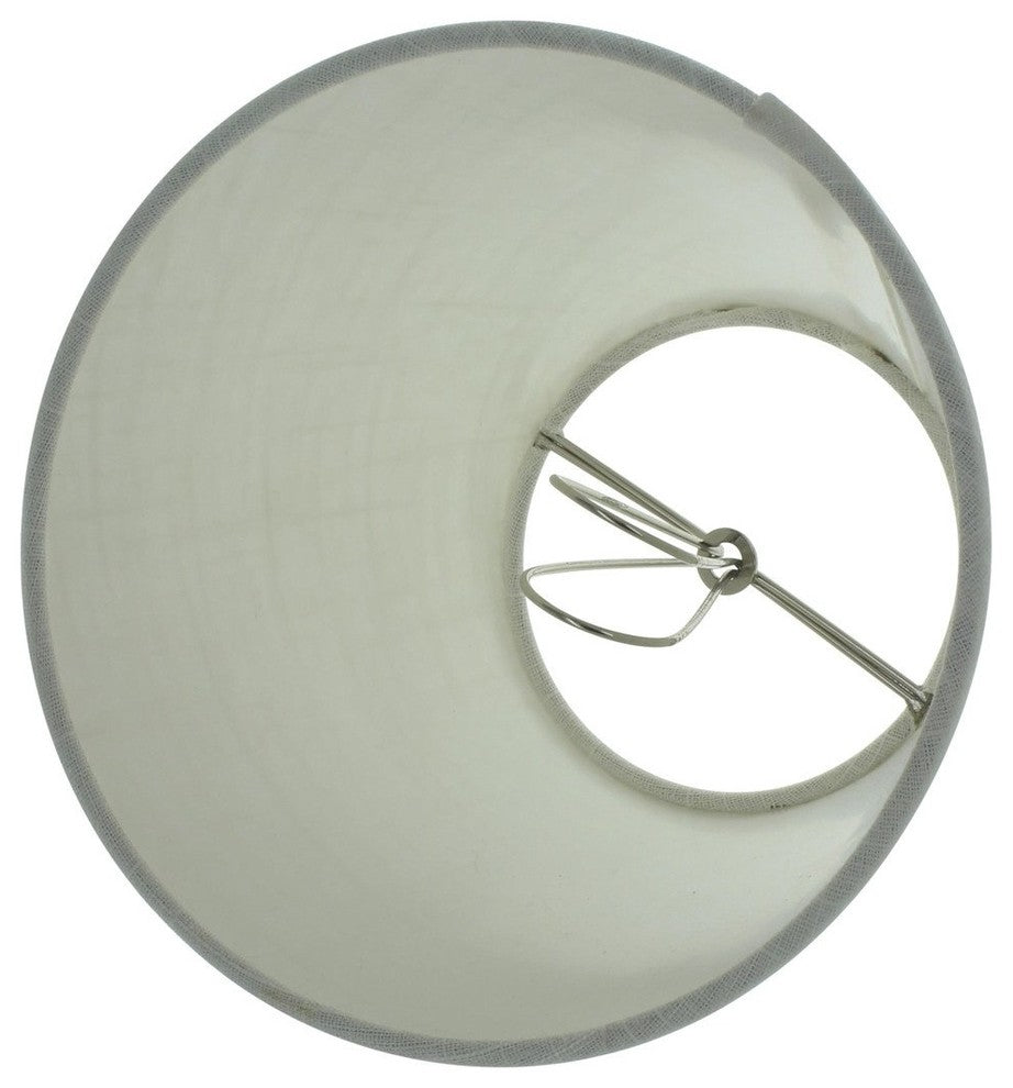 White Linen English Barrel 6" Chandelier Shade