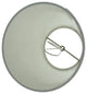 White Linen English Barrel 6" Chandelier Shade