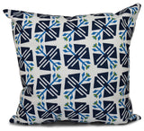 Jodhpur Ditsy, Geometric Print Pillow, White, 16"x16"