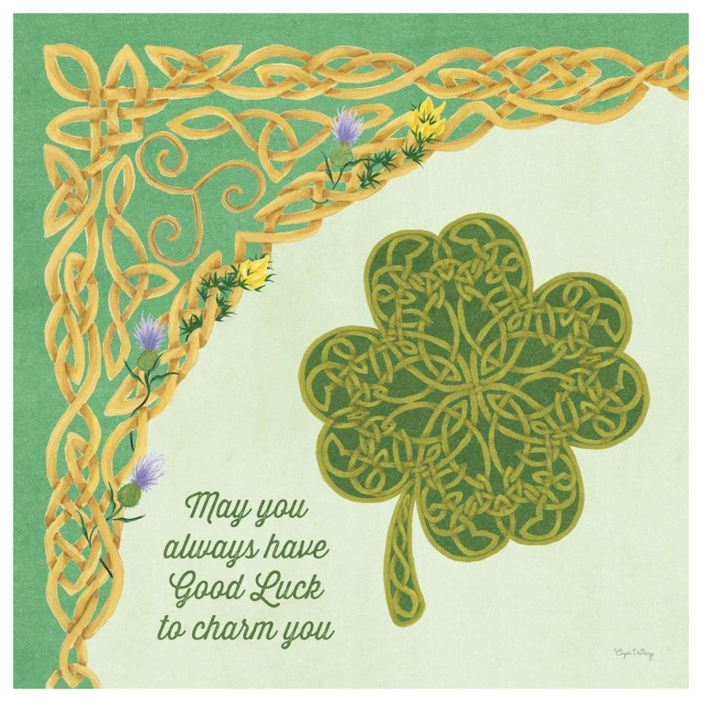 "Celtic Charm I" Digital Paper Print by Elyse DeNeige, 38"x38"