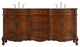 Bathroom Vanity, Teak, 72", Double Sink