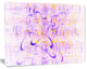 Light Purple Watercolor Fractal Art, Oversized Abstract Canvas Art Print, 60x40
