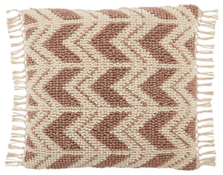 Jaipur Living Takeo Chevron Mauve/Ivory Down Pillow, 22"