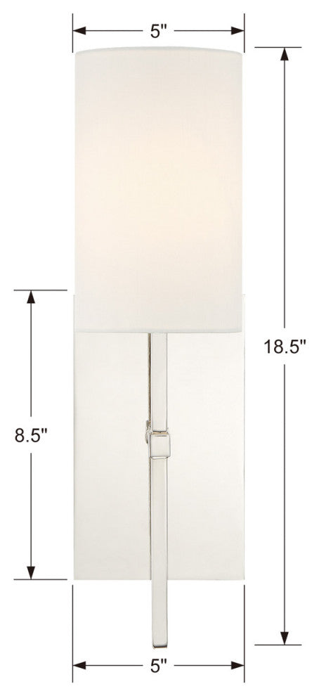 Veronica 1 Light Sconce in Polished Nickel