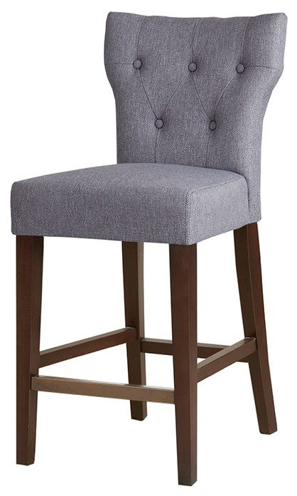 Madison Park Avila Tufted Bar Back Stools Counter Height Stool, Gray