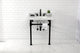 Kingston Brass LMS30MSQ0 30" Carrara Marble Console Sink, Legs