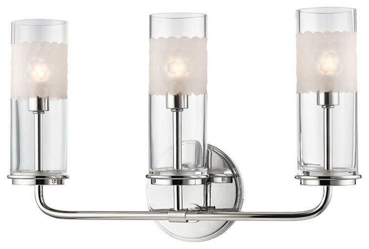 Wen2rth 3-Light, Wall Sconce, Polished Nickel