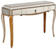 Antiqued Gold Wooden Console Table